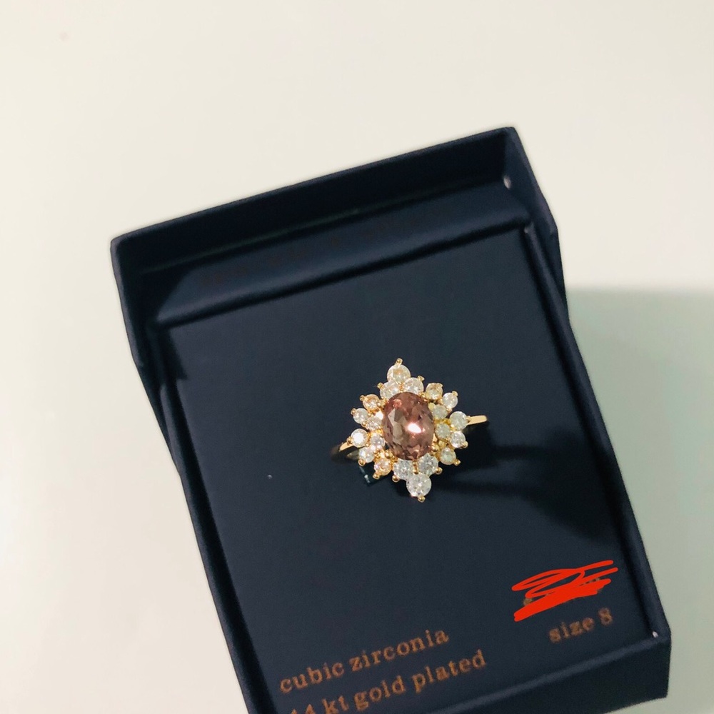 Sparkle Allure Cubic Zirconia Oval Cocktail Ring